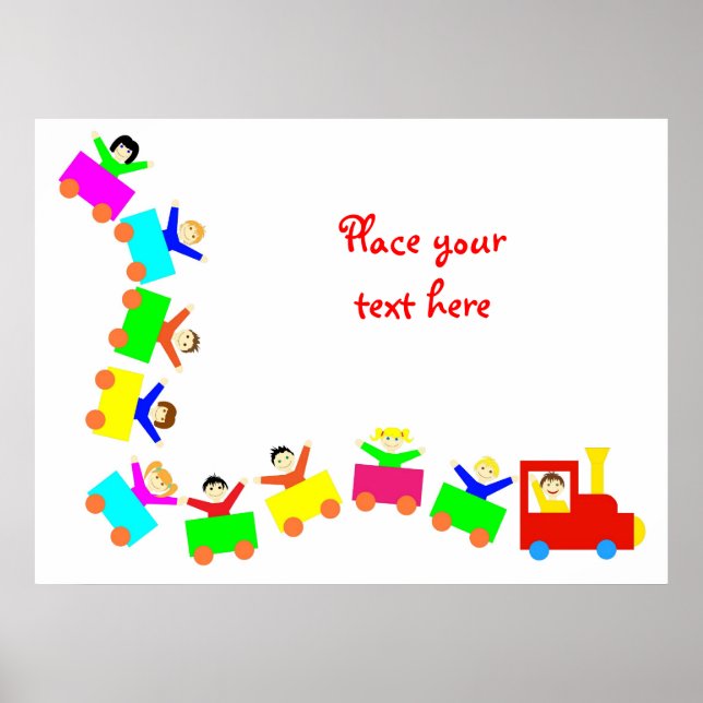 Poster Feliz trem infantil (Frente)