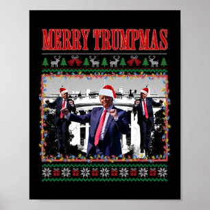 Poster Feliz Trumpmas Donald Trump Papai Noel Família Xma