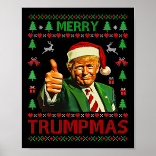 Poster Feliz Trumpmas Engraçado Feliz Natal Docinho Melho