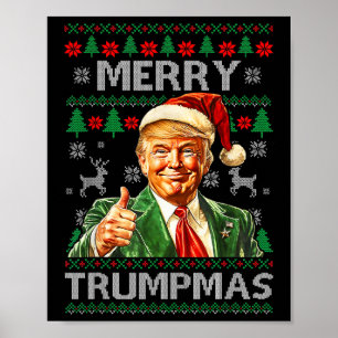 Poster Feliz Trumpmas - Papai Noel Donald Trump