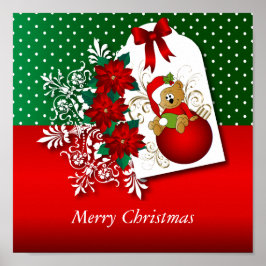 Pôster Feliz Urso de Natal