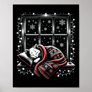Poster Feliz Xmas Gotites De Gato Para Gato Mamãe Mulher
