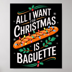Poster Feliz Xmas Tudo Que Quero Para Homens Baguette De