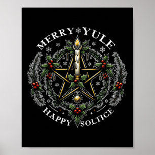 Poster Feliz Yule &amp; Solstício Feliz