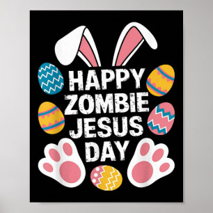 Poster Feliz Zombie Jesus Páscoa Zombie