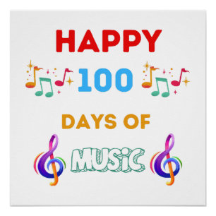Pôster Felizes 100 Dias De música