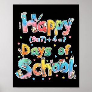 Poster Felizes 67 Dias De Aula Equação Matemática Profess