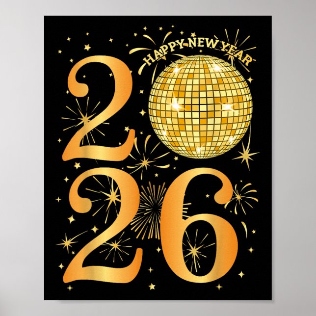 Poster Felizes anos novos Fireworks 2026 (Frente)