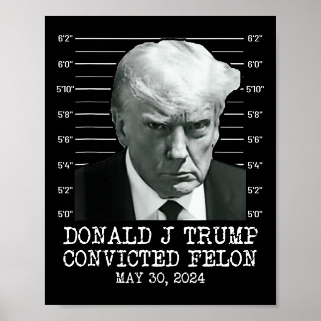 Poster Felon Donald Trump Guilty O Bloqueou Na Prisão Tru (Frente)