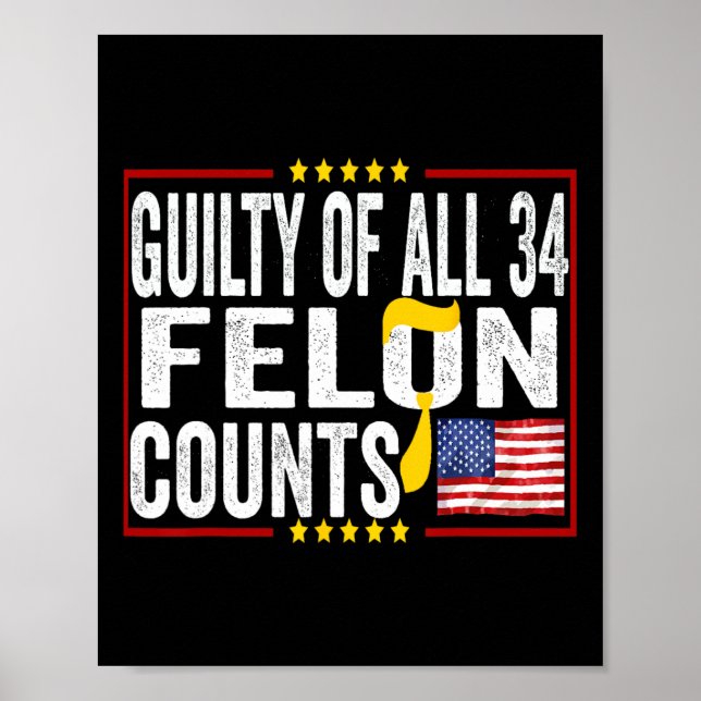 Poster &# Felony Conta Declaração Política Anti-Trump (Frente)