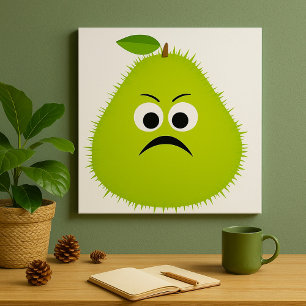Poster Felpudo Grumado Caráter de Fruta Engraçado