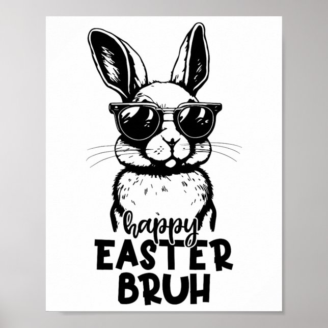 Poster Felz pascoa Bruh Funny Coelho Páscoa Coelho Coelho (Frente)