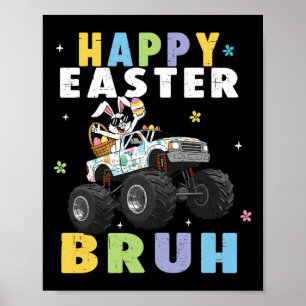 Poster Felz pascoa Bruh Funny Monster Bunny Ovos B