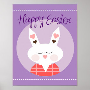 Pôster Felz pascoa Bunny Purple