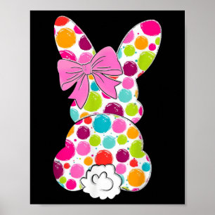 Poster Felz pascoa Coelho Bonito Ensina Raparigas Criança