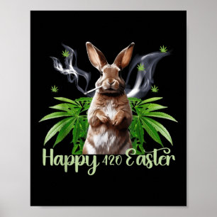 Poster Felz pascoa Coelho Fumando Semana Engraçado