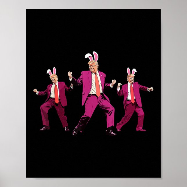 Poster Felz pascoa Coelho Primavera de Coelho Caça Ovos C (Frente)