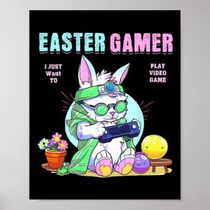 Poster Felz pascoa Cony Funny Gamer Video Game Boys Gir