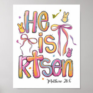 Poster Felz pascoa De Que Ele Está Risen Bunny Jesus Chri