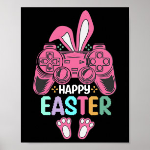 Poster Felz pascoa Dia Coelhinho De Ovos Brincadeiras Gar