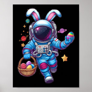 Poster Felz pascoa Dia Coelhinho Do Ovo Astronauta Boys G