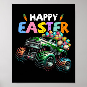 Poster Felz pascoa Monstro de Ovos de Páscoa de Caminhão 