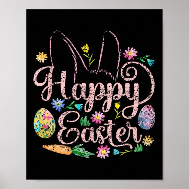 Poster Felz pascoa Sayings Egg Bunny 5 (Frente)