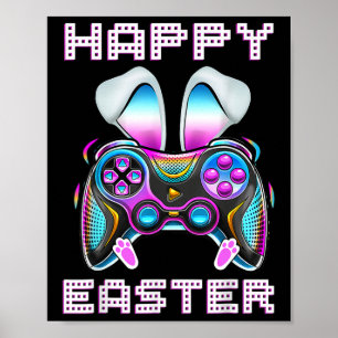 Poster Felz pascoa Video Game Controller Engraçado Gamer