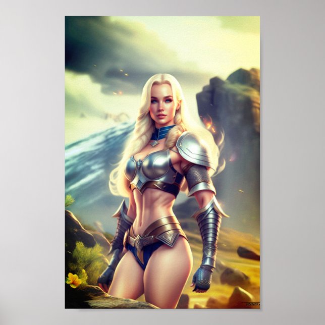 Poster Female Barbarian Fantasy (Frente)