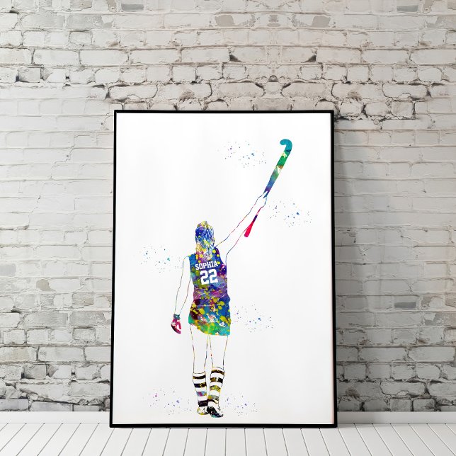 Poster Female Field Hockey Player (Criador carregado)