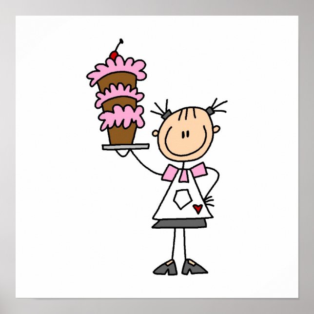 Pôster Female Stick Figura Baker (Frente)