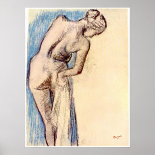 Pôster Fêmea após o banho por Edgar Degas