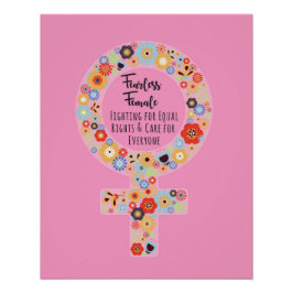 Pôster Fêmea sem rosto rosa