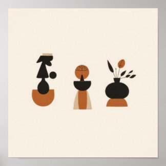 Poster Feminine Geometric Line Art Set IX