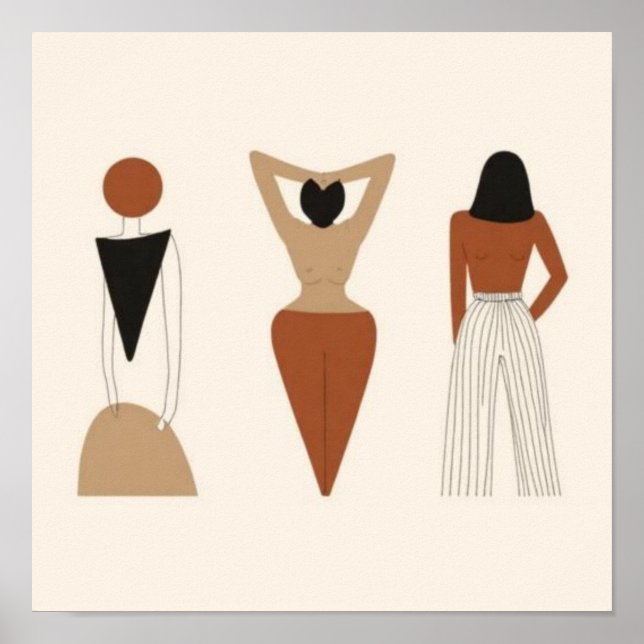 Poster Feminine Geometric Line Art Set VII (Frente)