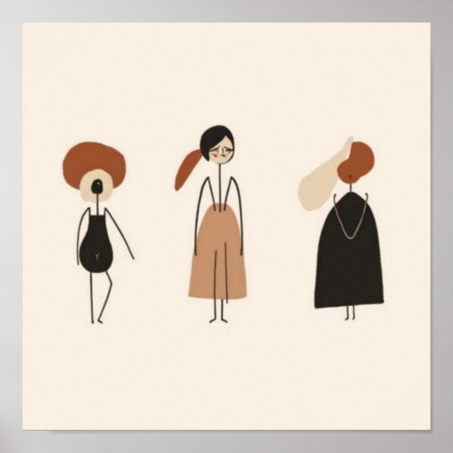 Poster Feminine Geometric Line Art Set XI (Frente)