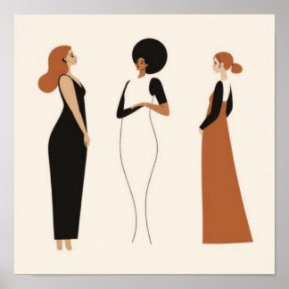 Poster Feminine Geometric Line Art Set XXX