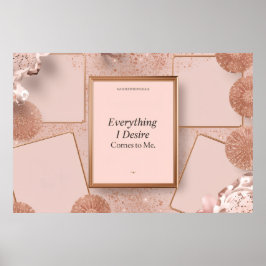 Poster Feminine soft-life inspired vision board