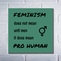 Feminismo pró-slogan humano