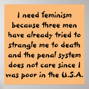 Pôster Feminismo - Violações Contra Mulheres - Presente P