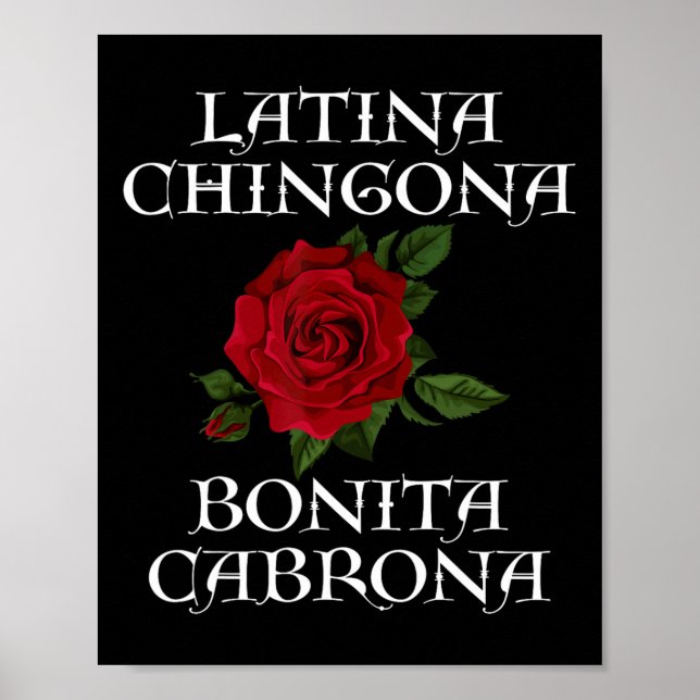 Poster Feminista Chingona Bonita Cabrona Hispânica Chican (Frente)