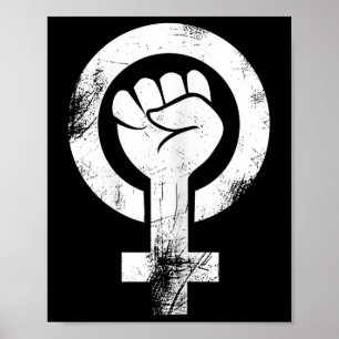 Poster Feminista Fista Feminina Resistente Símbolo Femini