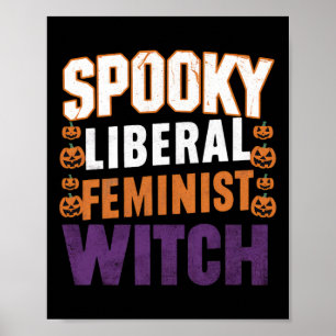 Poster Feminista Liberal De Bruxas Halloween Feminista Pa