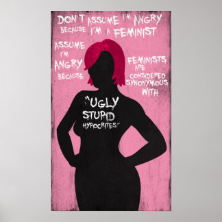Poster feminista zangada