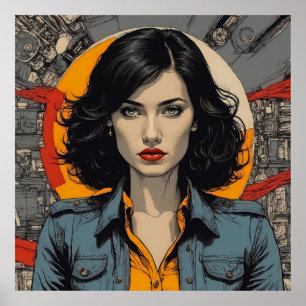 Poster Femme Fatale Elegance: Noir Chic