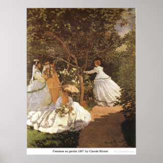 Pôster Femmes au jardin 1867 por Claude Monet