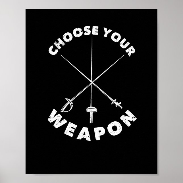 Poster Fencing saber epee foil epee fencer select (Frente)