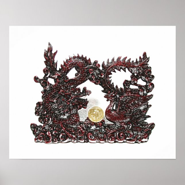 Pôster Feng Shui Dragon & Phoenix (Frente)