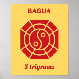 Poster Feng Shui - Vermelho Bagua