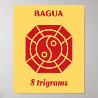 Poster Feng Shui - Vermelho Bagua